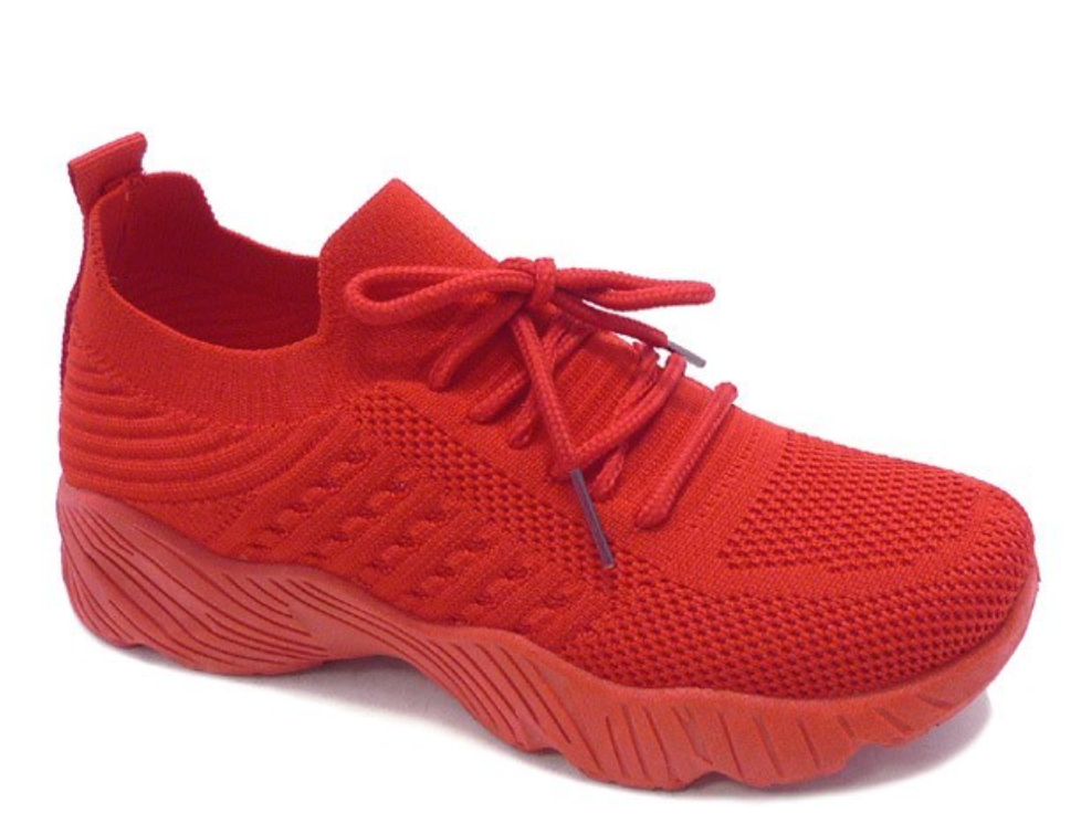 Premium Photo | Man sports shoes red color
